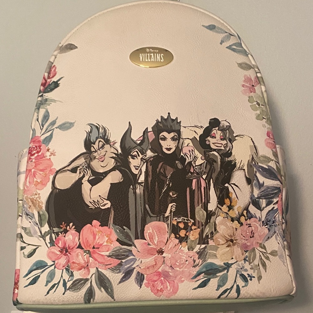 Disney Villains Floral Cream Backpack